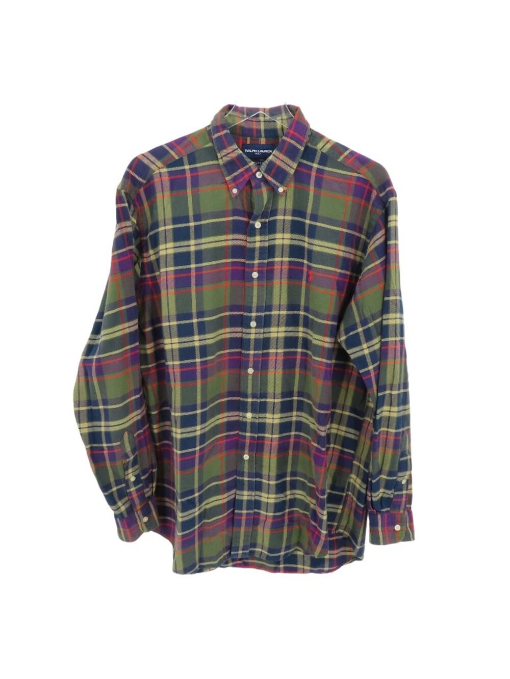 Ralph Lauren Golf Men Large Multicolor Collared Long Sleeve Button Shirt Classic